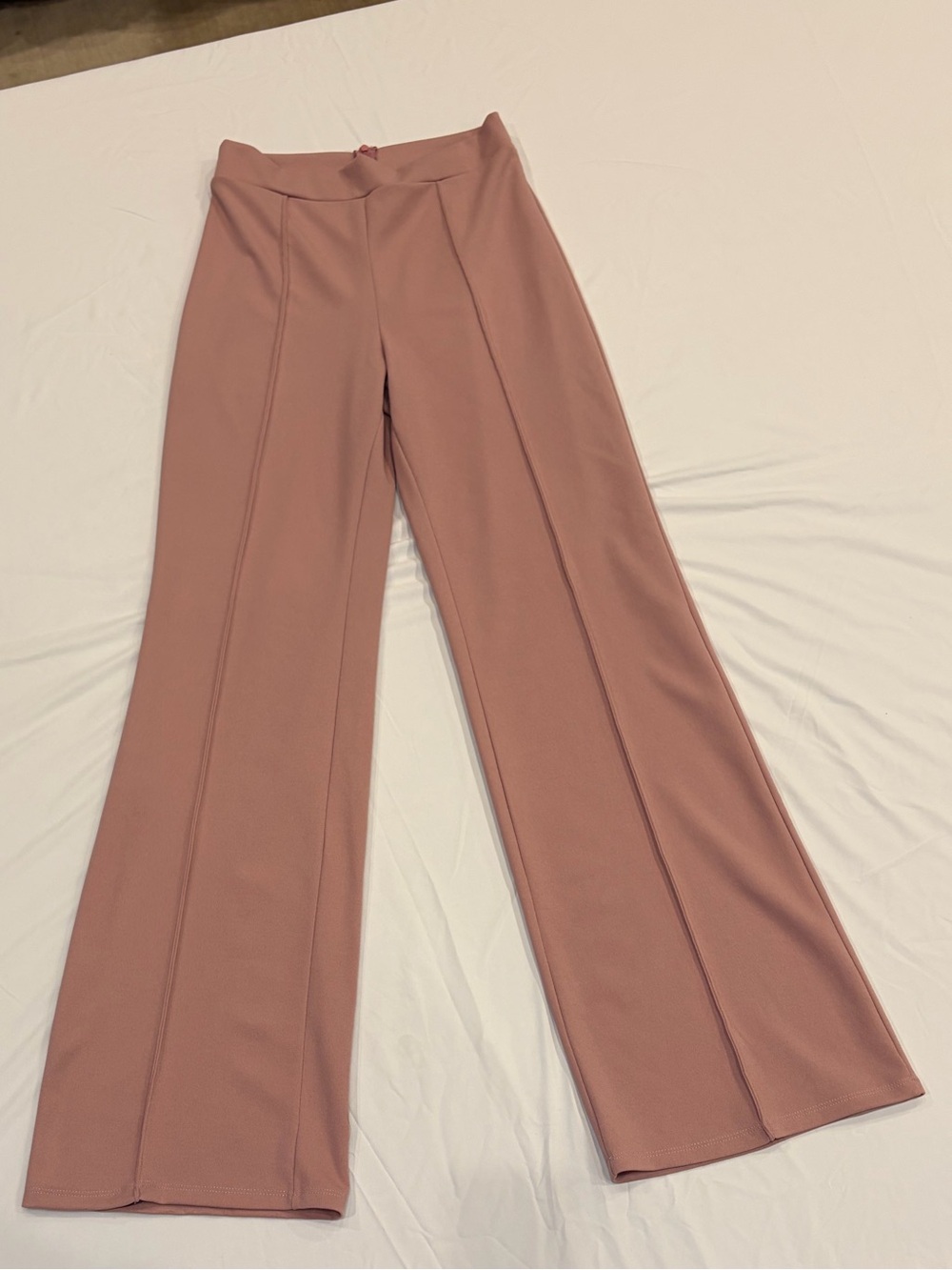 Canvas Wide-Leg High-Rise Pants in Rose Pink, stretch, women’s